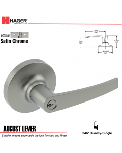 Hager 3417 August Lever Lockset US26D Stock No 028530