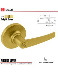 Hager 3417 August Lever Lockset US3 Stock No 028515