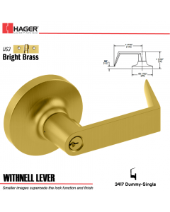 Hager 3417 Withnell Lever Lockset US3 Stock No 012567