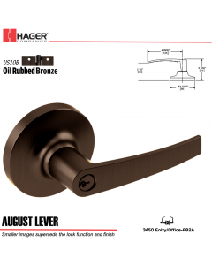 Hager 3450 August Lever Lockset US10B Stock No 139755