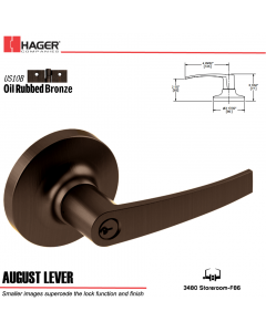 Hager 3480 August Lever Lockset US10B Stock No 155359