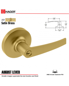 Hager 3495 August Lever Lockset US4 Stock No 006848