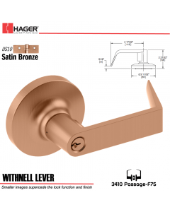 Hager 3510 Withnell Lever Lockset US10 Stock No 110772