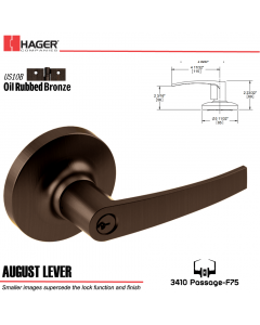 Hager 3510 August Lever Lockset US10B/US26 Stock No 178414