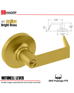 Hager 3510 Withnell Lever Lockset US3 Stock No 071130