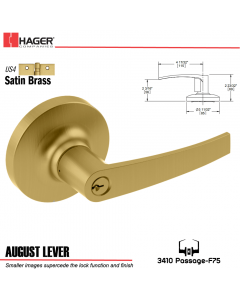 Hager 3510 August Lever Lockset US4 Stock No 169878