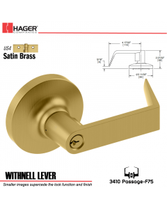 Hager 3510 Withnell Lever Lockset US4/US26D Stock No 168012