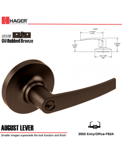 Hager 3550 August Lever Lockset US10B Stock No 158549