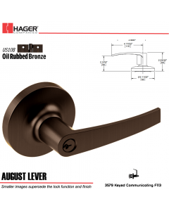 Hager 3579 August Lever Lockset US10B Stock No 027411