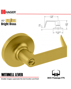 Hager 3610 Withnell Lever Lockset US3 Stock No 097765