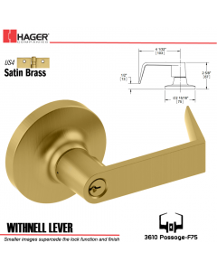 Hager 3610 Withnell Lever Lockset US4 Stock No 088501