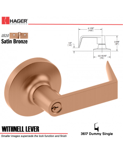 Hager 3617 Archer Lever Lockset US10 Stock No 013170