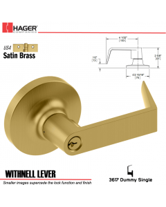 Hager 3617 Archer Lever Lockset US4 Stock No 013168