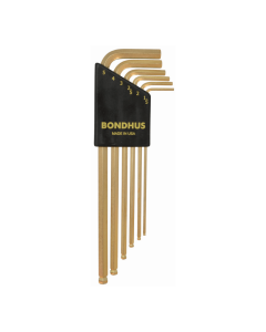 Bondhus Ball End Long Arm L-Wrench Metric 6pc Set (BLX6MG) Gold finish