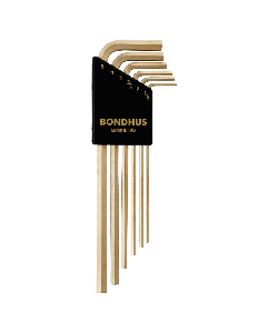 Bondhus Hex End Long Arm L-Wrench Metric 6pc Set (HLX6MG) Gold finish