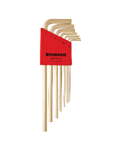 Bondhus Hex End Long Arm L-Wrench Metric 7pc Set (HLX7MG) Gold finish