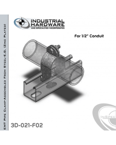 EMT Pipe Clamp-Assembled From Steel-E.G. (Zinc Plated) For 1/2 in. Conduit