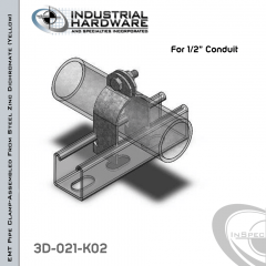 EMT Pipe Clamp-Assembled From Steel-Zinc Yellow Plating For 1/2 in. Conduit