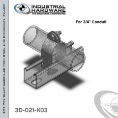 EMT Pipe Clamp-Assembled From Steel-Zinc Yellow Plating For 3/4 in. Conduit