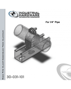 Rigid Pipe Clamp-Assembled From Aluminum For 1/4 in. Pipe