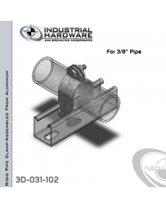 Rigid Pipe Clamp-Assembled From Aluminum For 3/8 in. Pipe