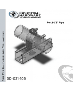 Rigid Pipe Clamp-Assembled From Aluminum For 2-1/2 in. Pipe