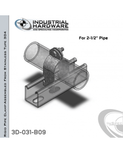 Rigid Pipe Clamp-Assembled From Stainless Type 304 For 2-1/2 in. Pipe