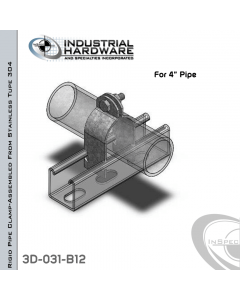 Rigid Pipe Clamp-Assembled From Stainless Type 304 For 4 in. Pipe