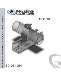 Rigid Pipe Clamp-Assembled From Steel-Hot Dip Galv. For 6 in. Pipe