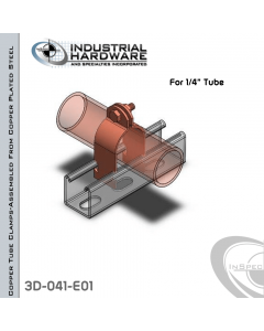 Copper Tube Clamps-Assembled From Copper Plated Steel For 1/4 in. Tube