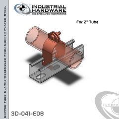 Copper Tube Clamps-Assembled From Copper Plated Steel For 2 in. Tube