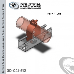 Copper Tube Clamps-Assembled From Copper Plated Steel For 4 in. Tube