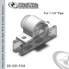 Hold Down Straps For Iron Pipe/Rigid Conduit Steel-E.G. (ZP) 1-1/4 in. Pipe