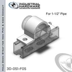 Hold Down Straps For Iron Pipe/Rigid Conduit Steel-E.G. (ZP) 1-1/2 in. Pipe