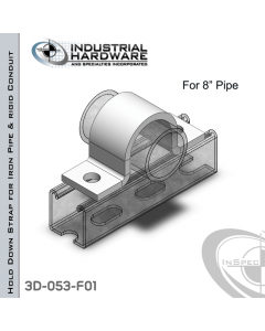 Hold Down Straps For Iron Pipe/Rigid Conduit Steel-E.G. (ZP) 8 in. Pipe