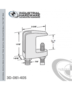 Universal Ductile Beam Clamp From Ductile Iron Electro-Galv For 7/8 in. Rod