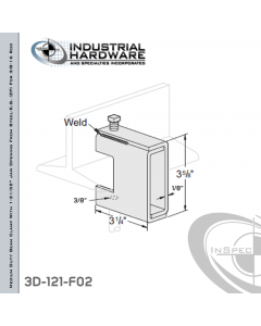 Medium Duty Beam Clamp With 1-21/32 in. Jaw Opening From Steel-E.G. (ZP) For 3/8-16 Rod