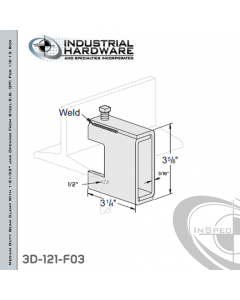 Medium Duty Beam Clamp With 1-21/32 in. Jaw Opening From Steel-E.G. (ZP) For 1/2-13 Rod