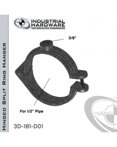 Hinged Split Ring Hanger From Plain Steel-Light Oil For 1/2 in. Pipe