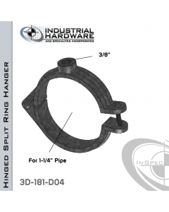 Hinged Split Ring Hanger From Plain Steel-Light Oil For 1-1/4 in. Pipe