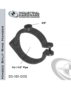 Hinged Split Ring Hanger From Plain Steel-Light Oil For 1-1/2 in. Pipe