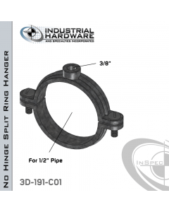 No Hinge Split Ring Hanger From Stainless Type 316 For 1/2 in. Pipe