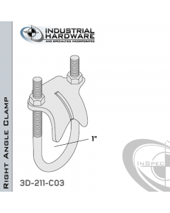 Right Angle Clamp From Stainless Type 316 For 1 in. Pipe