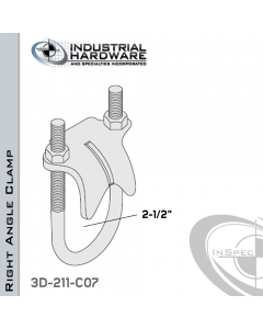 Right Angle Clamp From Stainless Type 316 For 2-1/2 in. Pipe