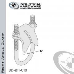 Right Angle Clamp From Stainless Type 316 For 4 in. Pipe