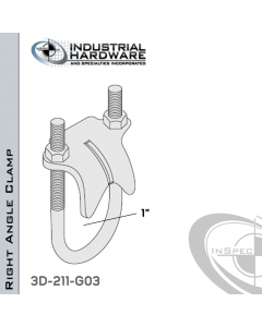 Right Angle Clamp From Steel-Hot Dip Galv. For 1 in. Pipe