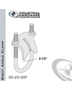 Right Angle Clamp From Steel-Hot Dip Galv. For 2-1/2 in. Pipe