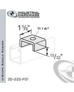 U-Shape Saddle Washer From Steel-E.G. (Zinc Plated) With 0.44 (7/16 in.)