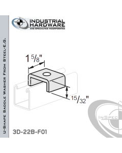 U-Shape Saddle Washer From Steel-E.G. (Zinc Plated) With 11/16 in. Hole (5/8 in. Bolt)