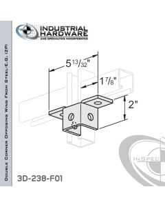 Double Corner Opposing Wing From Steel-E.G. (Zinc Plated) With 5-Holes